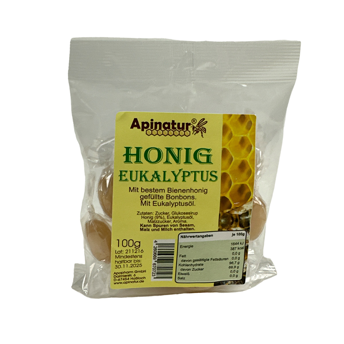 Honig-Eukalyptus-Bonbons 100g
