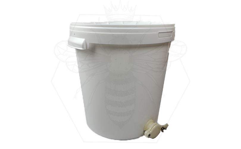 Abfülleimer, 25 kg, Plastik-Quetschhahn Abfülleimer, 25 kg, Plastik-Quetschhahn