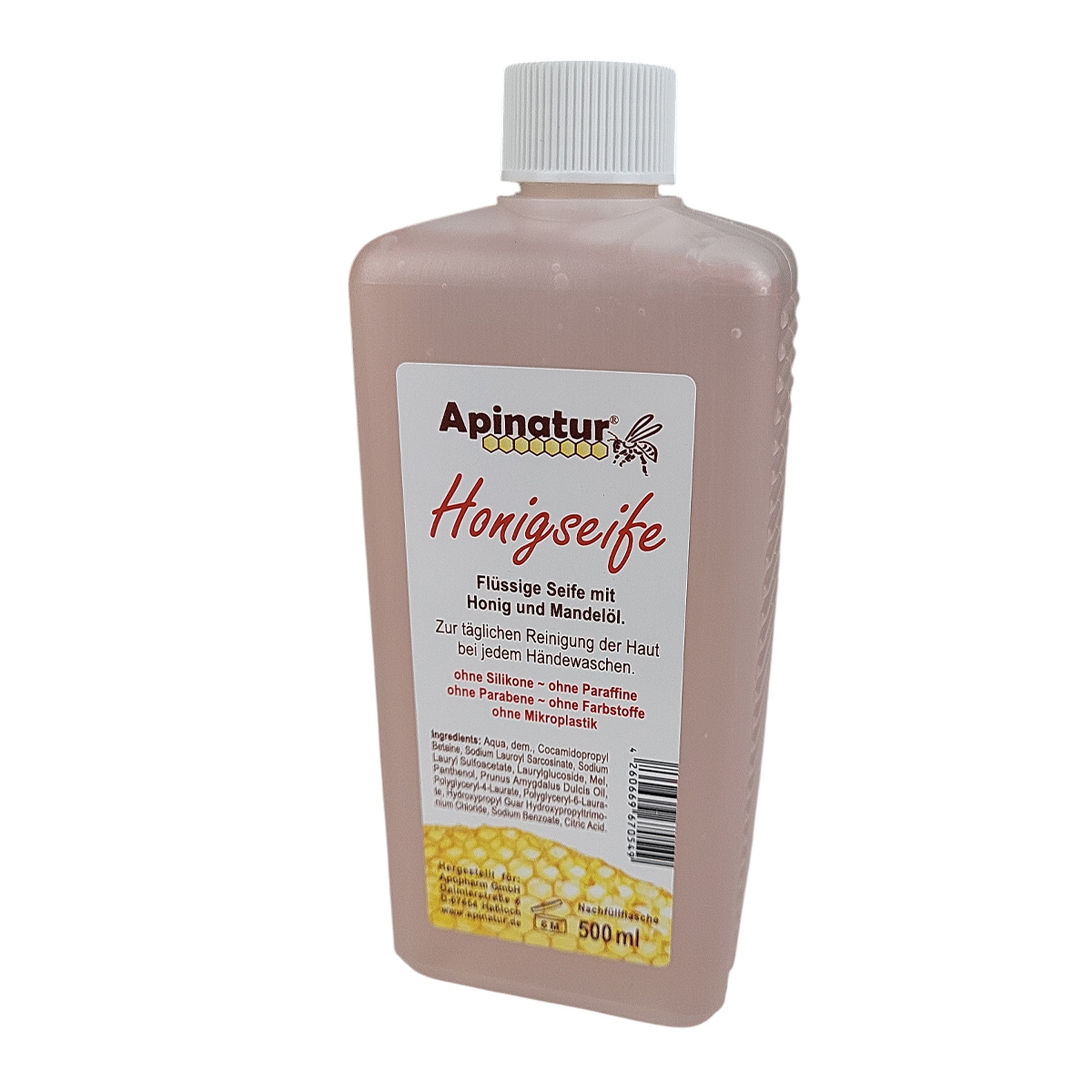 Honigseife flüssig, 500ml Nachfüllpack Honigseife flüssig, 500ml Nachfüllpack