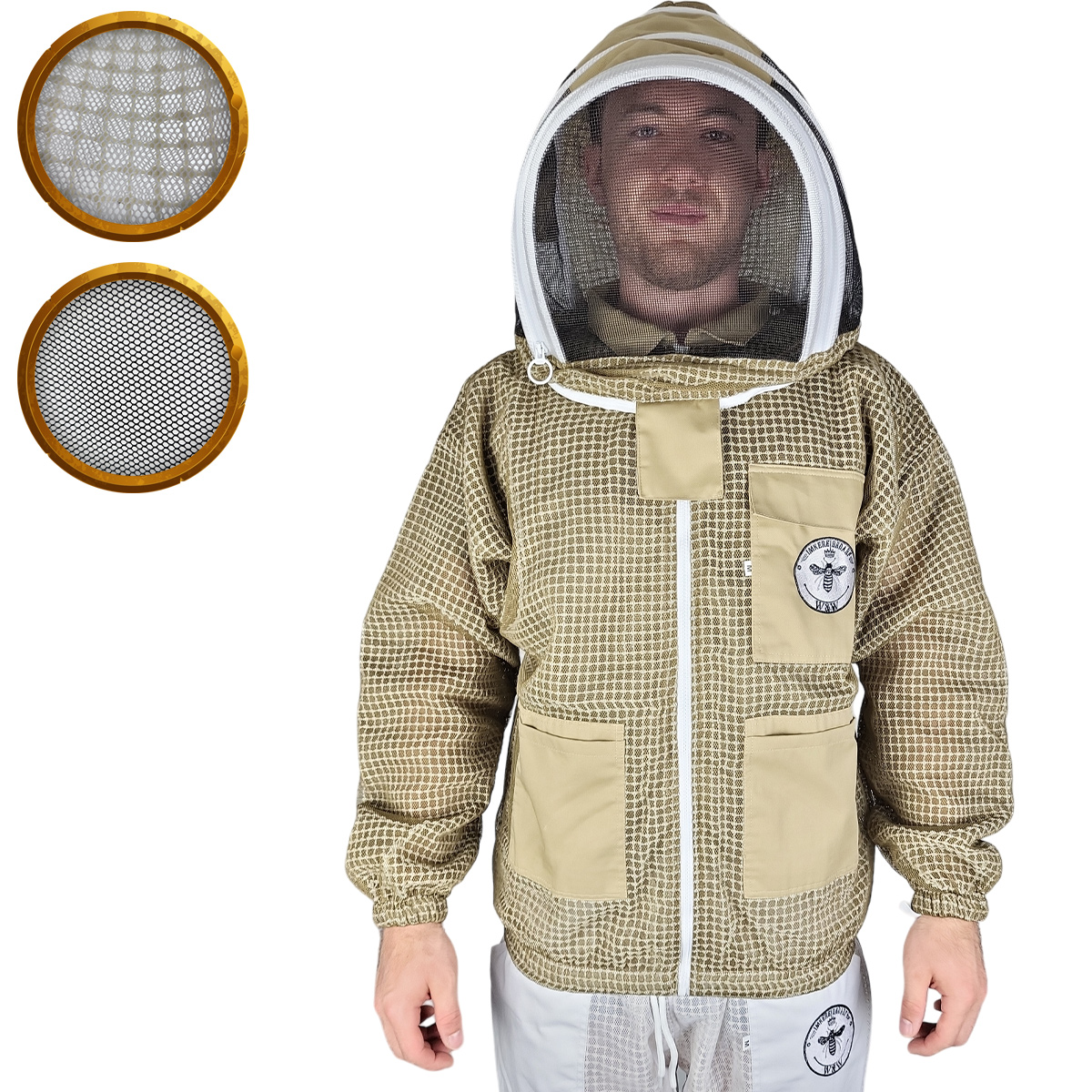 Belüftete Imkerjacke mit Atmungsnetz Mesh System