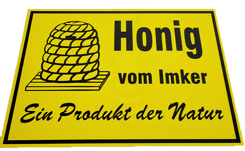 Honig-Werbeschild "Honig vom Imker"